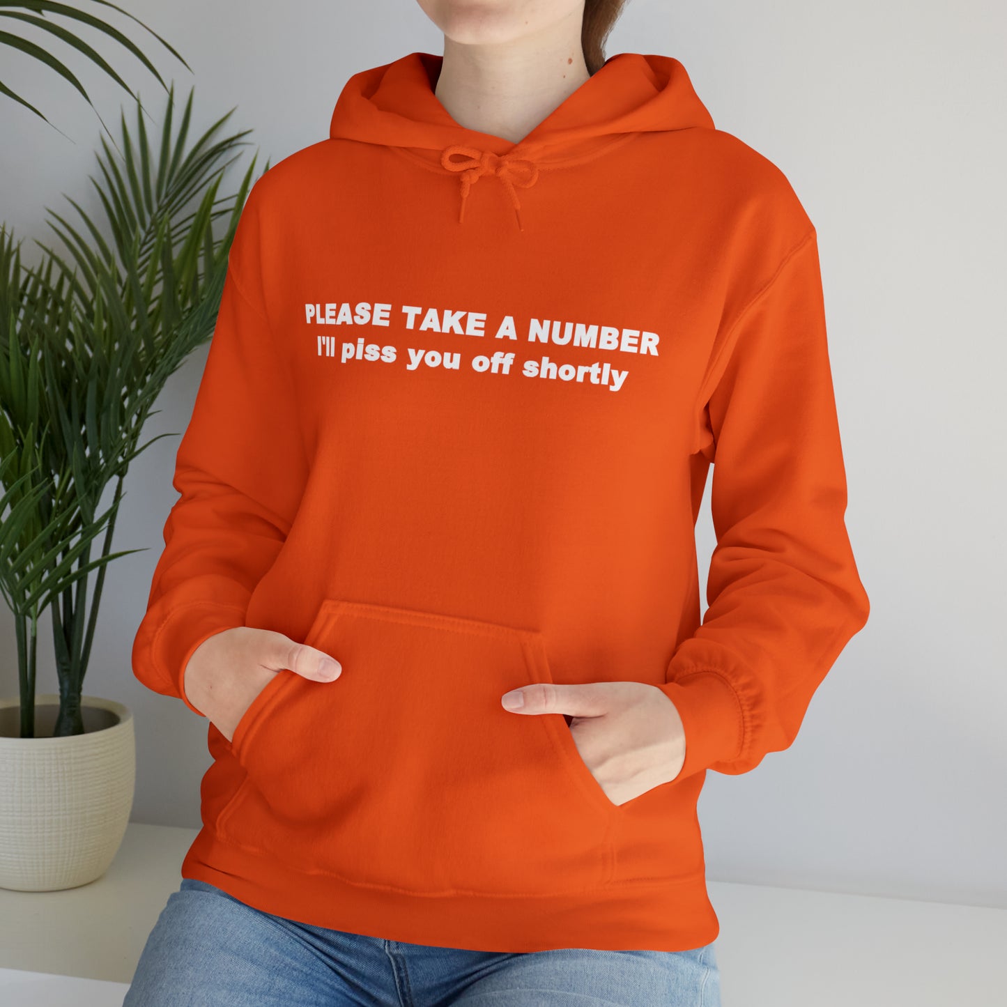 Please Take a Number - Unisex Heavy Blend™ Hooded Sweatshirt