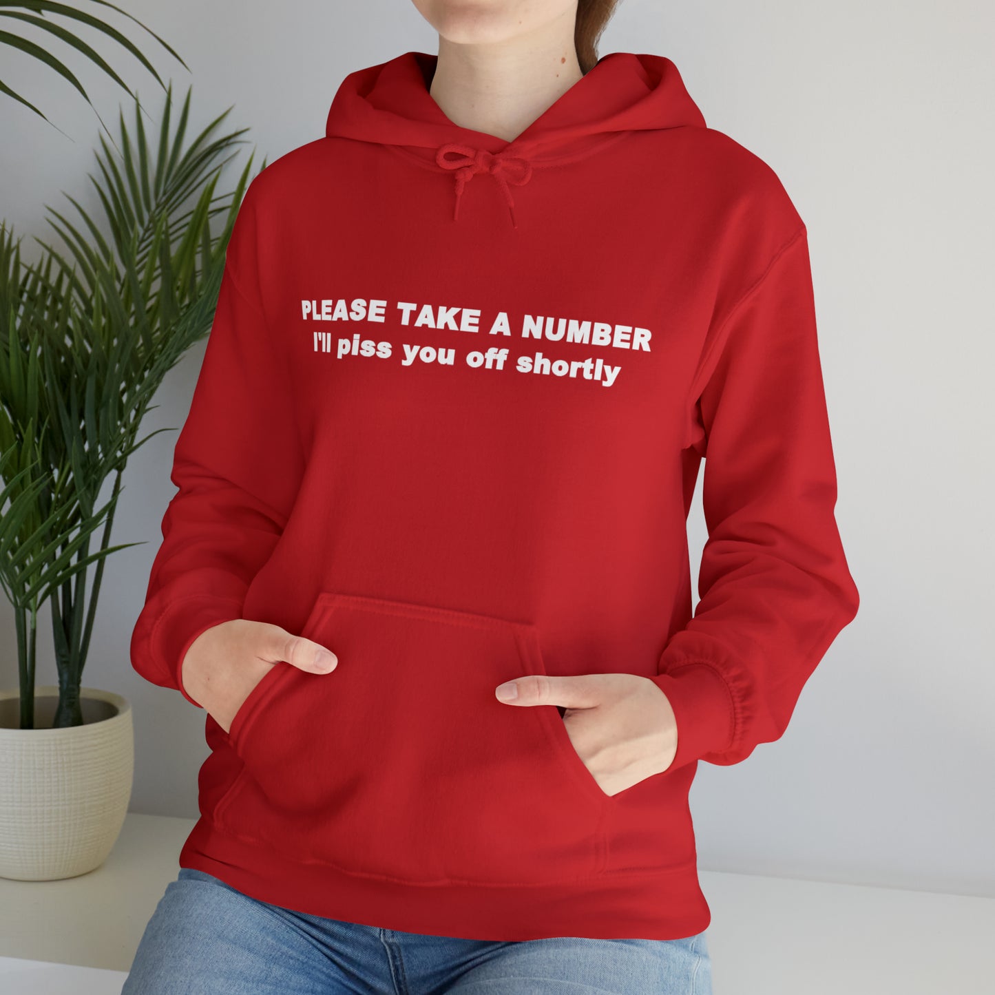 Please Take a Number - Unisex Heavy Blend™ Hooded Sweatshirt