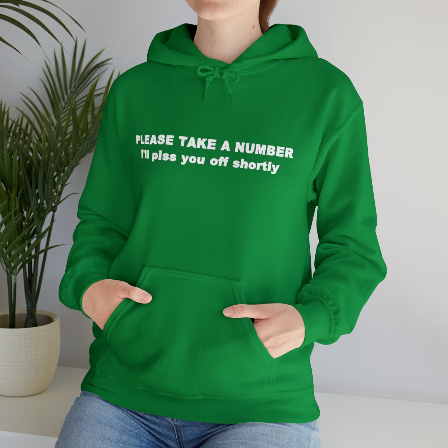 Please Take a Number - Unisex Heavy Blend™ Hooded Sweatshirt